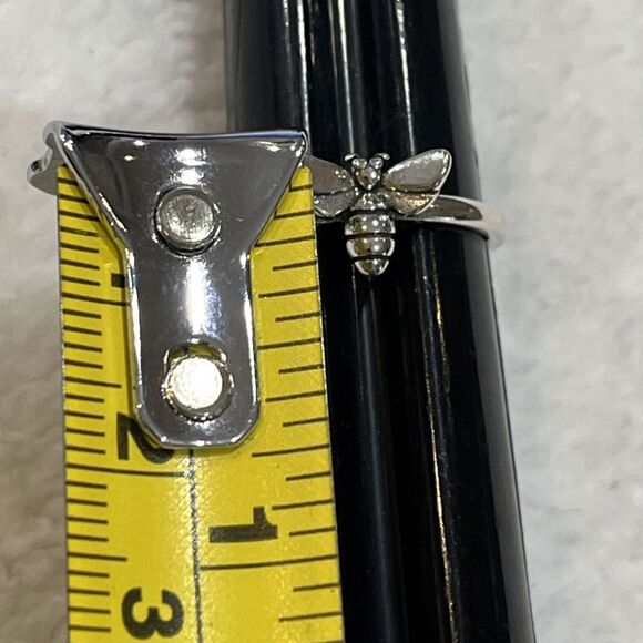 925 Sterling Silver Bumble Bee Ring Adjustable Symbol Of Wisdom Birth & Rebirth - Picture 7 of 9
